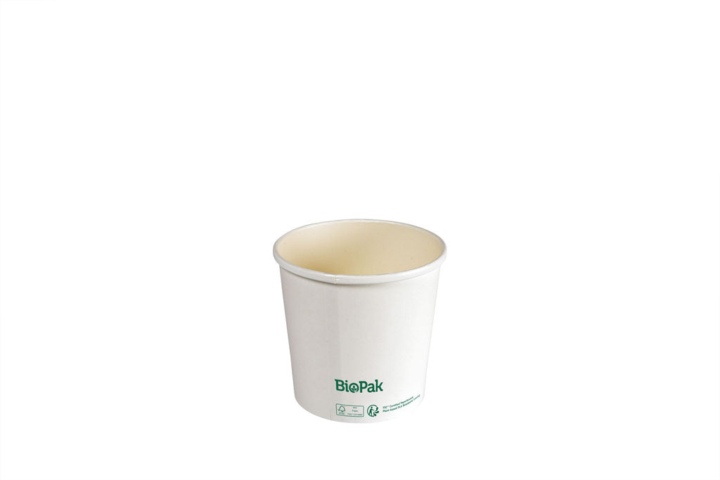 Schale, Bowl Ronda SLIM, Karton/PLA, weiß, 750 ml, Höhe 11 cm, ⌀11,7 cm